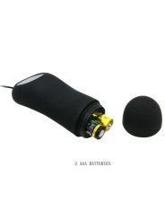 PRETTY LOVE - SILICONE ANAL PLUG 12 VIBRATION MODES BLACK