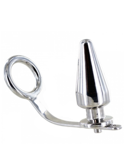 METAL HARD - ANEL DE AO COM PLUG ANAL 45 X 45MM