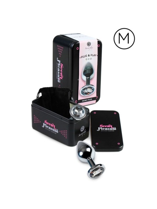 SECRETPLAY - PLUG ANAL ALUMINIO TRANSPARENTE 7 CM