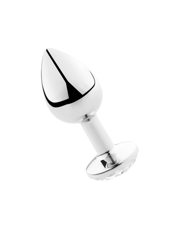 SECRETPLAY - PLUG ANALE TRASPARENTE ALLUMINIO 8 CM
