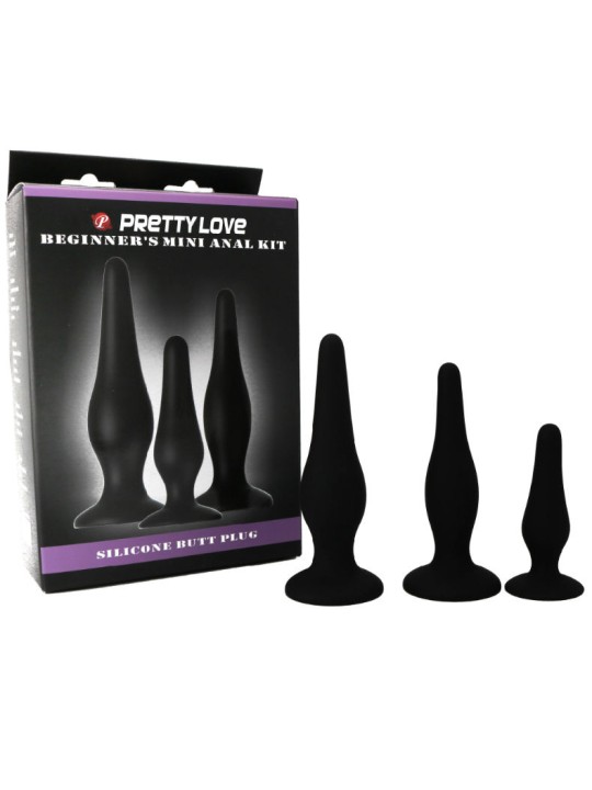 PRETTY LOVE - KIT DE INICIAO DE SILICONE PARA PLUGS ANAIS