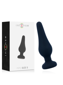 INTENSE - ANAL PLUG PIPO S SILICONE NEGRO 9.8 CM