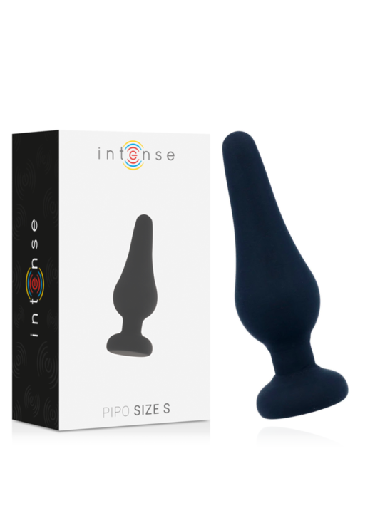 INTENSE - ANALPLUG PIPO S SCHWARZES SILIKON 9,8 CM