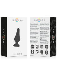 INTENSE - ANAL PLUG PIPO S BLACK SILICONE 9.8 CM