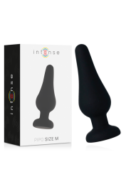 INTENSE - ANALPLUG PIPO M SCHWARZES SILIKON 11 CM