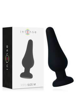 INTENSE - ANAL PLUG PIPO M SILICONE NEGRO 11 CM