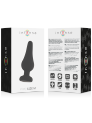 INTENSE - ANALPLUG PIPO M SCHWARZES SILIKON 11 CM