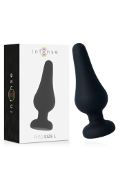 INTENSE - PLUG ANAL PIPO L SILICONE PRETO 13 CM