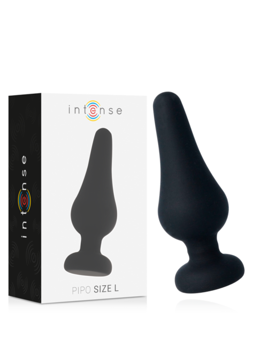 INTENSE - ANAL PLUG PIPO L SILICONE NEGRO 13 CM