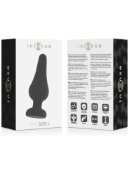 INTENSE - ANALPLUG PIPO L SCHWARZES SILIKON 13 CM