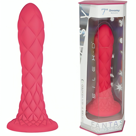 SILEXD - DREAMY DILDO FANTASY SILICONE LÍQUIDO TERMORATIVO FÚCSIA 18,5