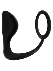 ADDICTED TOYS - ANAL PLUG WITH BLACK PENIS RING