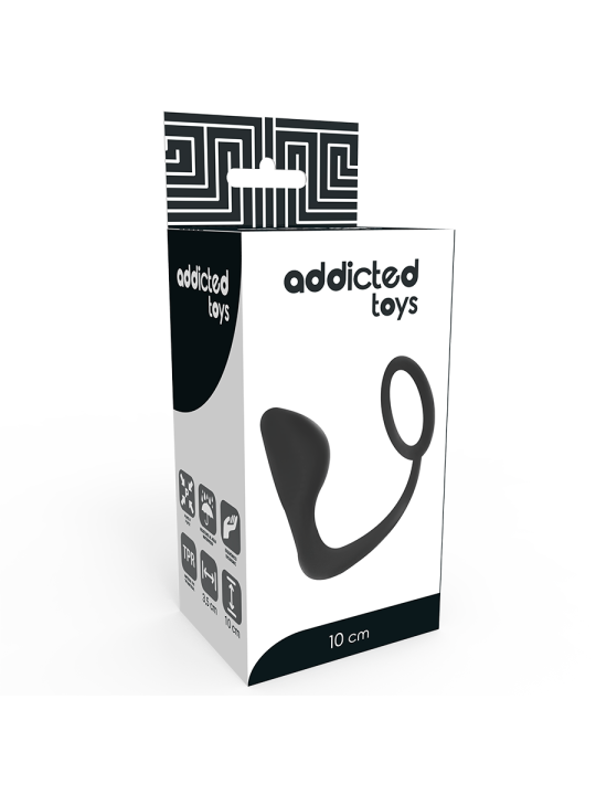 ADDICTED TOYS - PLUG ANAL CON ANILLO PENE NEGRO