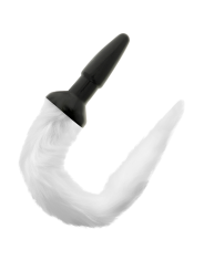 DARKNESS - PLUG ANAL EN SILICONE AVEC QUEUE BLANCHE