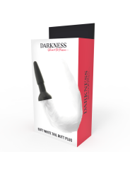 DARKNESS - SILICONE ANAL PLUG WITH WHITE TAIL