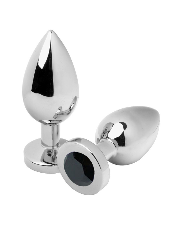 METAL HARD - PLUG ANALE DIAMOND NERO MEDIO 7.62CM