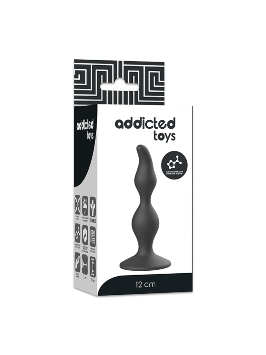 ADDICTED TOYS - ANALE SEKSUELE PLUG 12 CM ZWART
