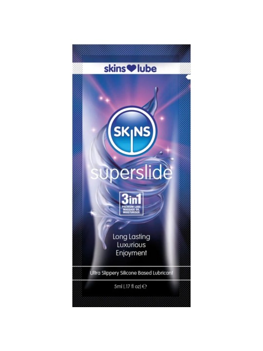 SKINS – SUPERSLIDE Silikonbasiertes Gleitmittel, Einzeldosis 5 ml