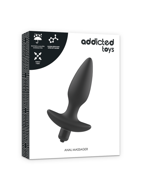ADDICTED TOYS - MASSAGER PLUG ANAL MIT VIBRATION SCHWARZ