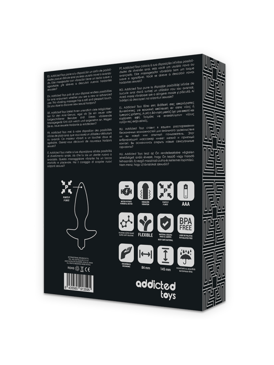 ADDICTED TOYS - MASSAGER PLUG ANAL MIT VIBRATION SCHWARZ