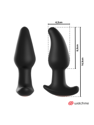 ANBIGUO - WATCHME REMOTE CONTROL ANAL PLUG VIBRATOR WITH ROTATION OF A