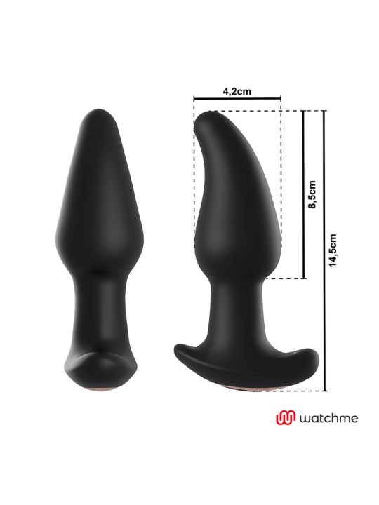 ANBIGUO - WATCHME REMOTE CONTROL ANAL PLUG VIBRATOR WITH ROTATION OF A