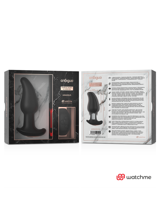 ANBIGUO - WATCHME FERNBEDIENUNGSVIBRATOR MIT ROTIERENDEN PERLEN ANAL A