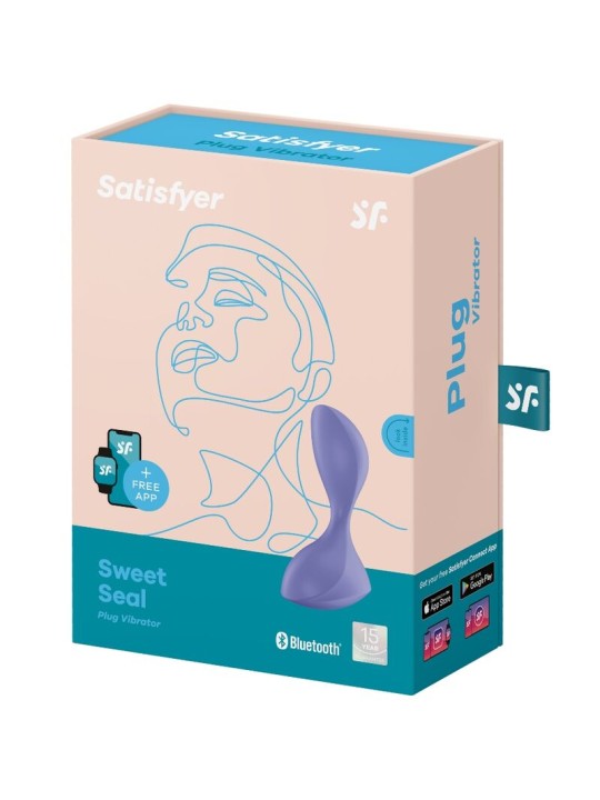 SATISFYER - SWEET SEAL VIBRATING PLUG APP VIOLET