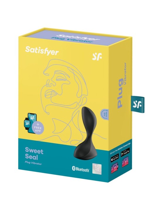 SATISFYER - ZOETE ZEEHANGERSPLUG VIBRATOR APP ZWART