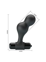 MR PLAY - ZWARTE SILICONEN VIBRERENDE ANALE PLUG