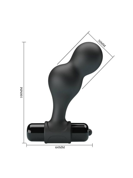 MR PLAY - ZWARTE SILICONEN VIBRERENDE ANALE PLUG