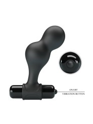 MR PLAY - BLACK SILICONE VIBRATOR ANAL PLUG