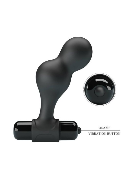 MR PLAY - PLUG ANAL VIBRATEUR EN SILICONE NOIR