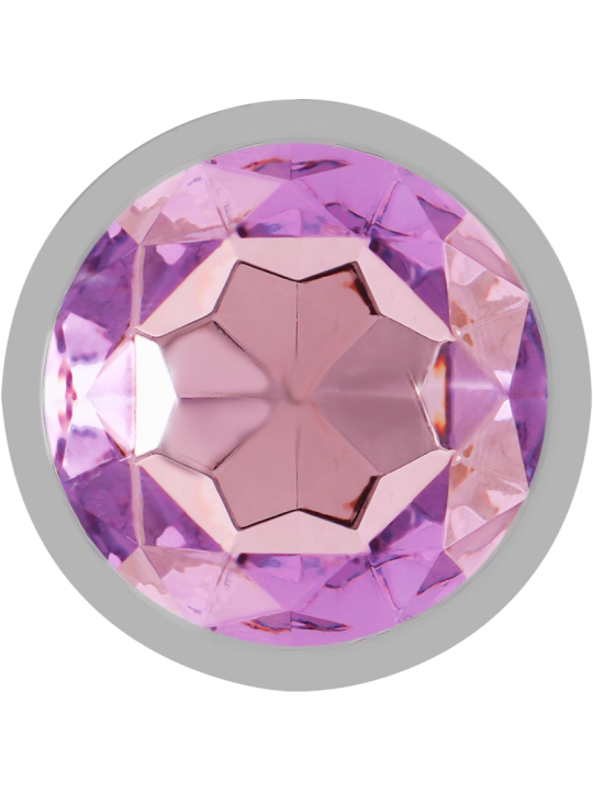 INTENSE - ANALPLUG AUS ALUMINIUMMETALL MIT VIOLETTEM KRISTALL, GRÖSSE 