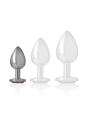 INTENSE - ALUMINUM METAL ANAL PLUG WITH VIOLET CRYSTAL SIZE S