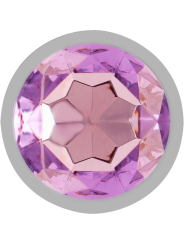 INTENSE - PLUG ANAL EN MÉTAL ALUMINIUM AVEC CRISTAL VIOLET TAILLE M