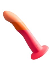 ROMP - DIZI DILDO DE SILICONE COM VENTOSA TRICOLOR 18 CM