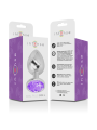 INTENSE - METALEN ALUMINIUM ANAAL PLUG MET VIOLET KRISTAL MAAT L