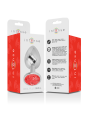 INTENSE - ALUMINUM METAL ANAL PLUG WITH RED CRYSTAL SIZE L