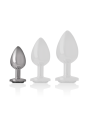 INTENSE - ANALPLUG AUS ALUMINIUMMETALL MIT SCHWARZEM KRISTALL, GRÖSSE 
