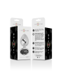 INTENSE - ALUMINUM METAL ANAL PLUG WITH BLACK CRYSTAL SIZE S