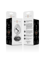 INTENSE - ALUMINUM METAL ANAL PLUG WITH BLACK GLASS SIZE M