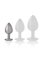 INTENSE - ANALPLUG AUS ALUMINIU MMETALL MIT SILBERNEM KRISTALL, GRÖSSE