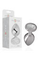 INTENSE - PLUG ANALE IN METALLO ALLUMINIO CON CRISTALLO ARGENTO MISURA