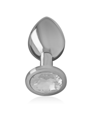 INTENSE - ANALPLUG AUS ALUMINIU MMETALL MIT SILBERNEM KRISTALL, GRÖSSE