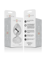 INTENSE - PLUG ANALE IN METALLO ALLUMINIO CON CRISTALLO ARGENTO MISURA