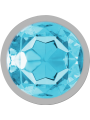 INTENSE - ALUMINUM METAL ANAL PLUG WITH BLUE CRYSTAL SIZE S