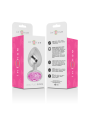 INTENSE - PLUG ANAL EN MÉTAL ALUMINIUM AVEC CRISTAL ROSE TAILLE M