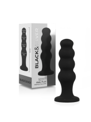 BLACK&SILVER - SCOTT PLUG ANAL SILICONA PREMIUM NEGRO