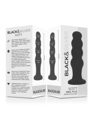 BLACK&SILVER - SCOTT PREMIUM SILIKON ANALPLUG SCHWARZ